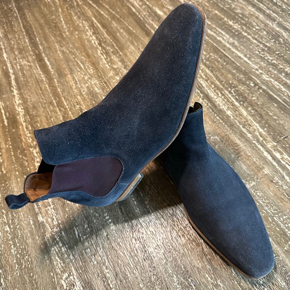 Paul Smith Falconer Suede Chelsea Boots Black Navy Men’s Size 9-US 8-UK 42-EU